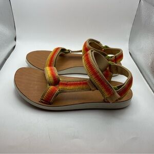 Teva Original Universal Orange ombré women’s sandals size 6